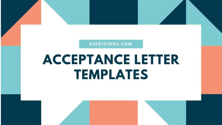 Acceptance Letter Templates
