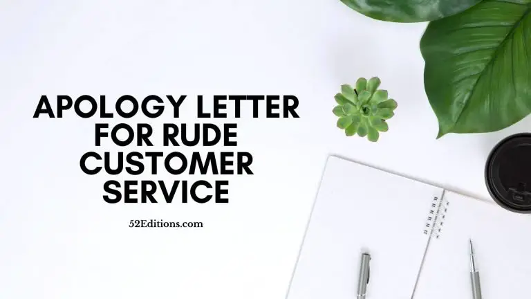 Apology Letter For Rude Customer Service