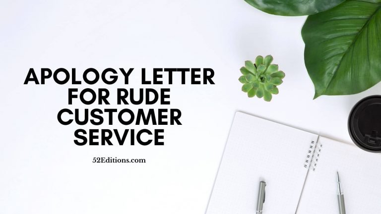 Apology Letter For Rude Customer Service