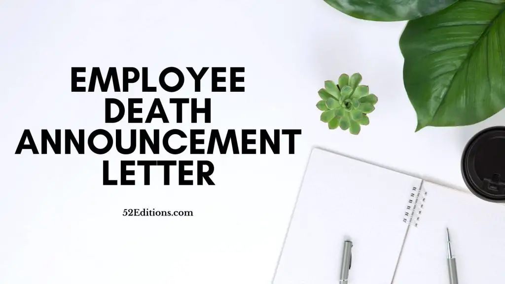 Death Announcement Sample Email To Staff / Clients