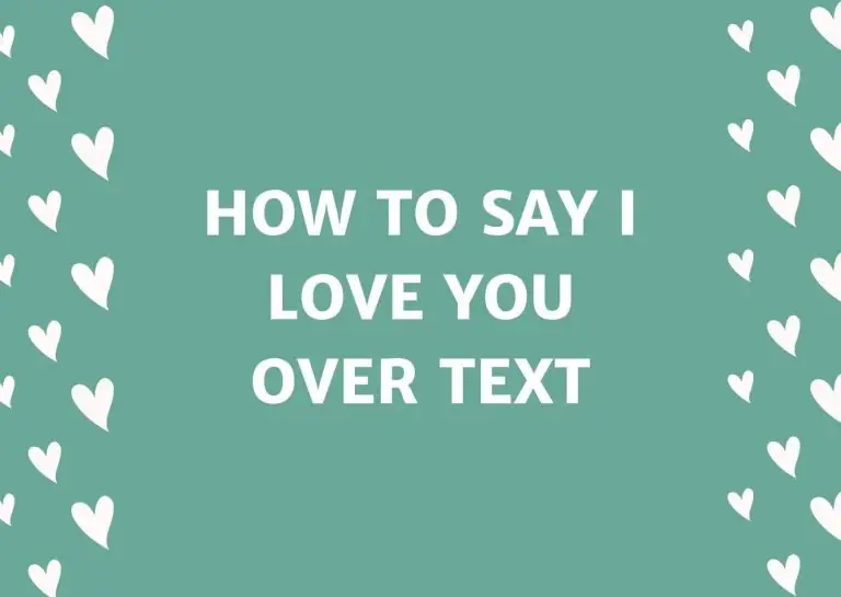 How To Say I Love You Over Text