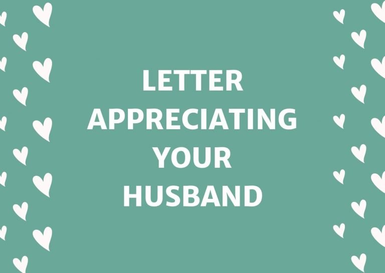 Letter Appreciating Your Husband