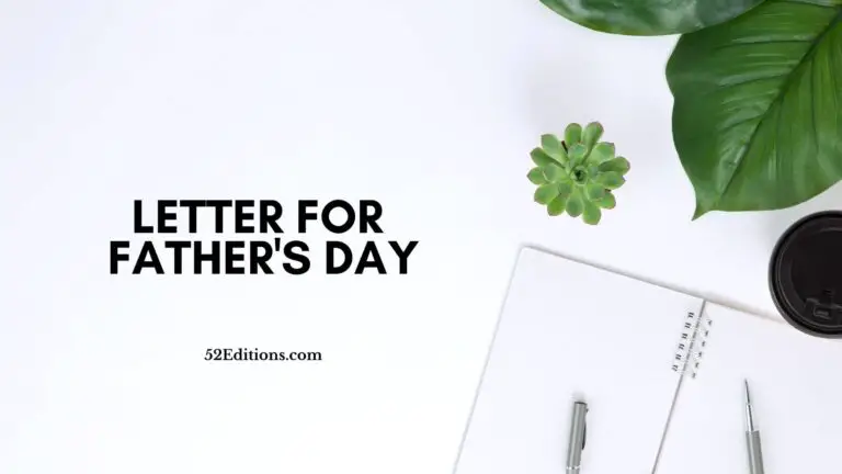 Letter For Father's Day