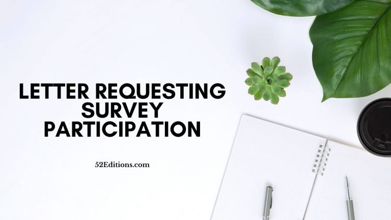 Letter Requesting Survey Participation