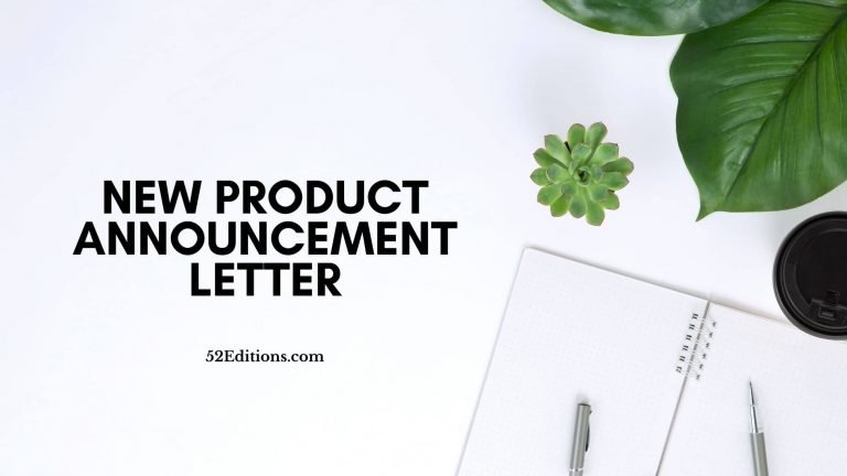 New Product Announcement Letter