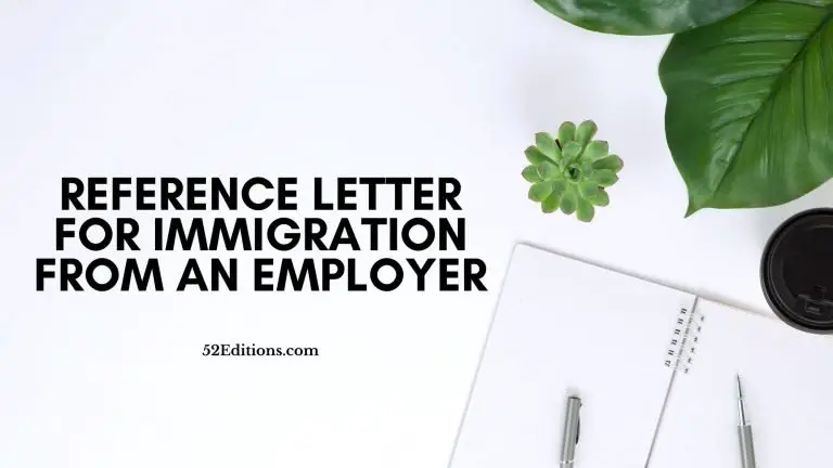 Reference Letter For Immigration From an Employer