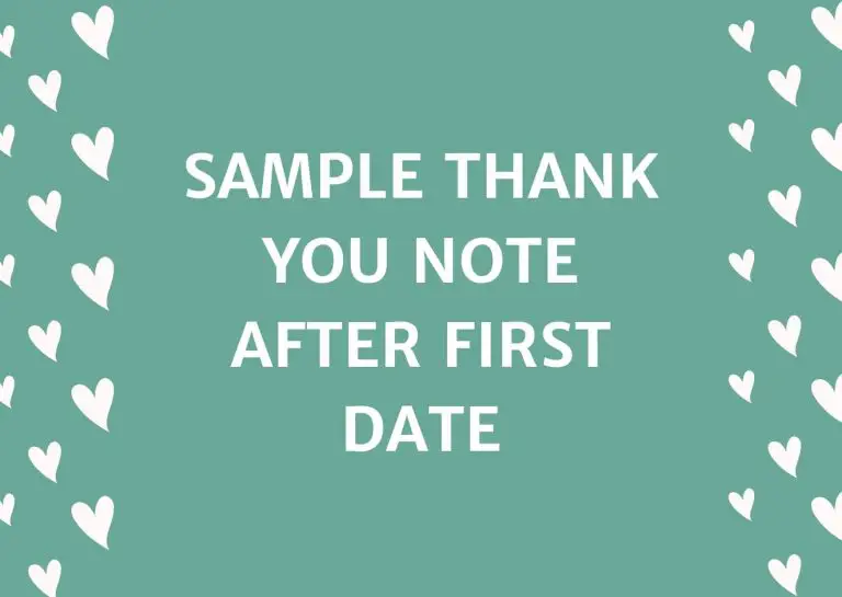 Sample Thank You Note After First Date
