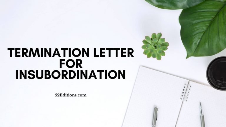 Termination Letter For Insubordination