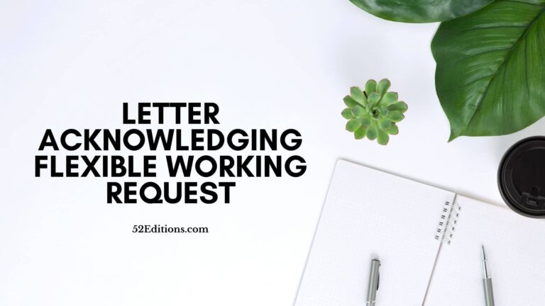 Letter Acknowledging Flexible Working Request