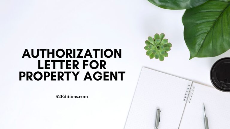 Authorization Letter For Property Agent