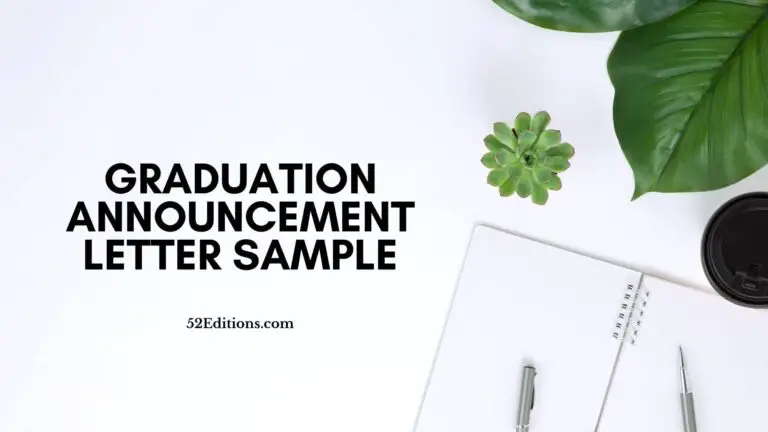 Graduation Announcement Letter Sample