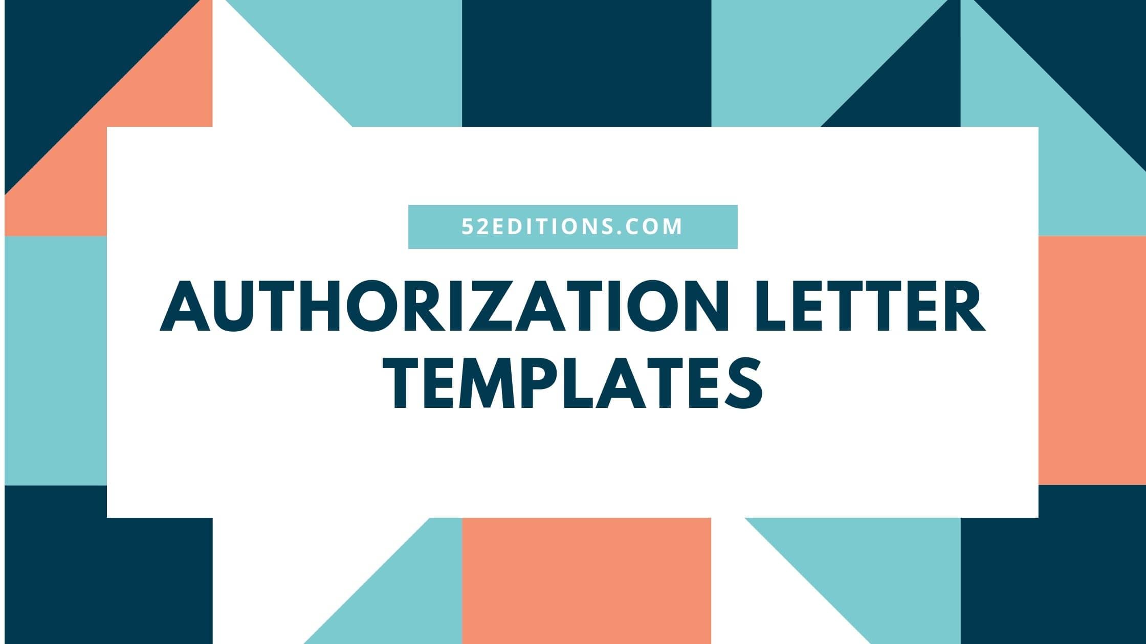 Sample Authorization Letters // FREE Letter Templates
