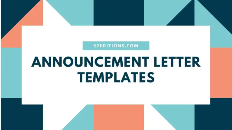 Announcement Letter Templates