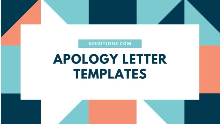 Apology Letter Templates