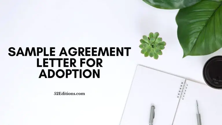 Sample Agreement Letter For Adoption
