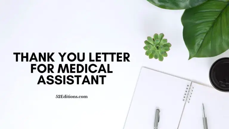 Thank You Letter For Medical Assistant