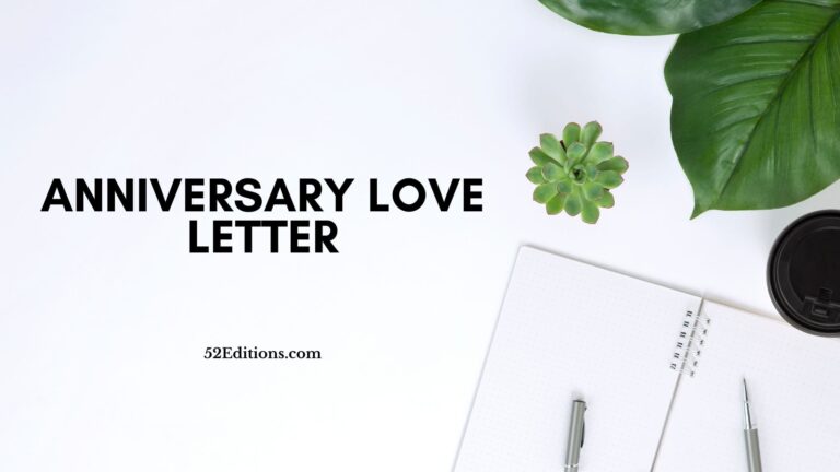 Anniversary Love Letter