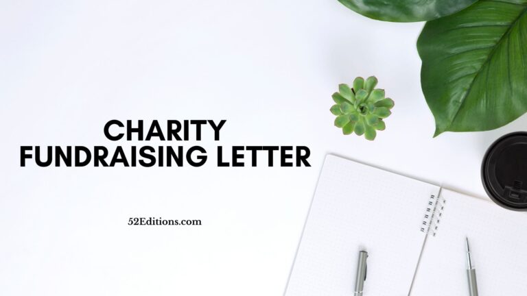 Charity Fundraising Letter
