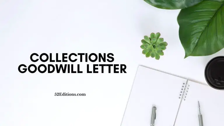Collections Goodwill Letter