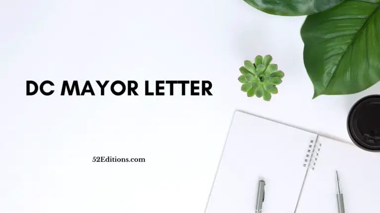 DC Mayor Letter