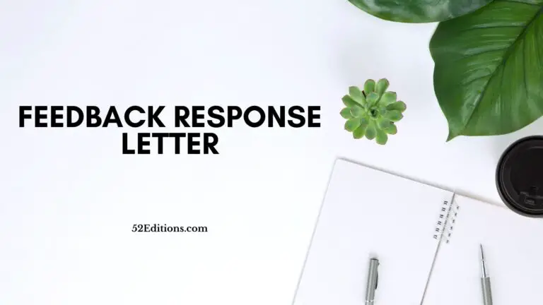 Feedback Response Letter