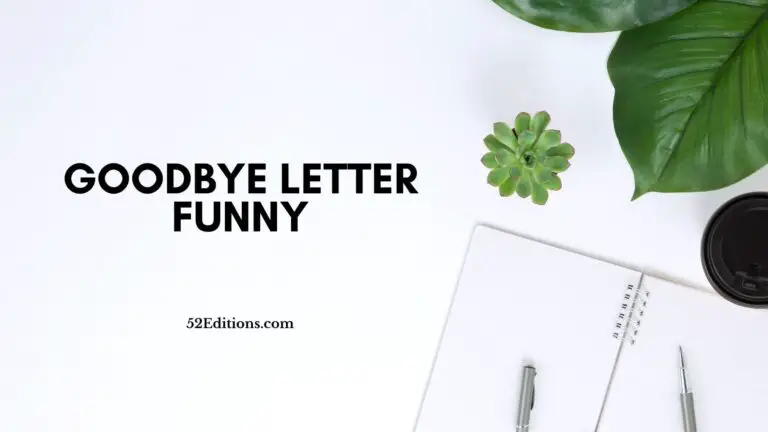 Goodbye Letter Funny