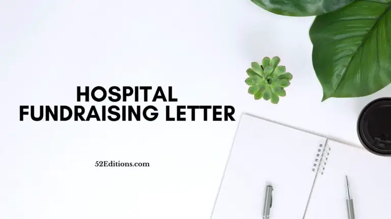 Hospital Fundraising Letter