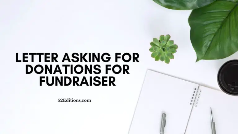 Letter Asking for Donations for Fundraiser