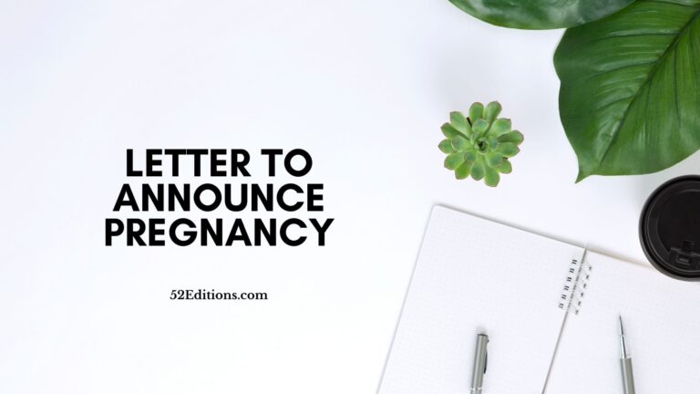 Letter to Announce Pregnancy