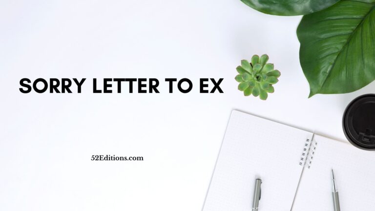 Sorry Letter to Ex