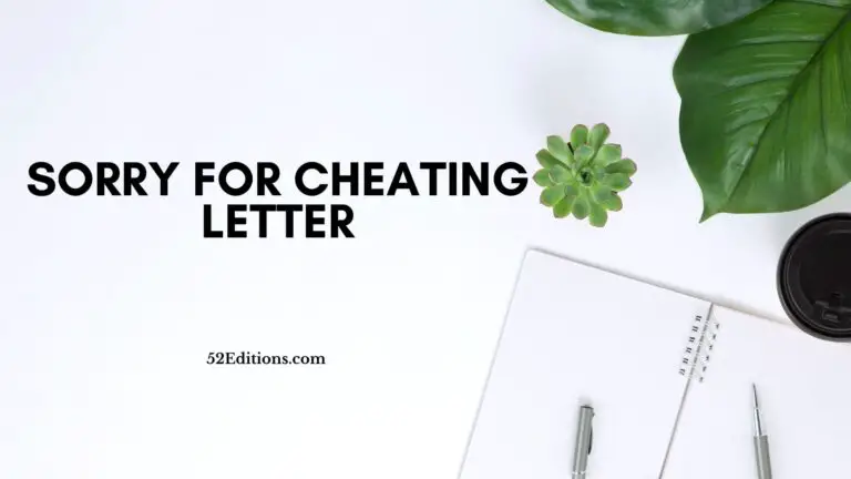 Sorry for Cheating Letter