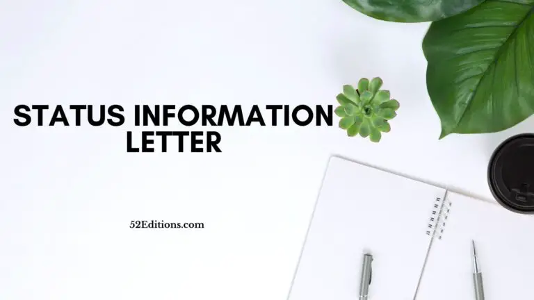 Status Information Letter